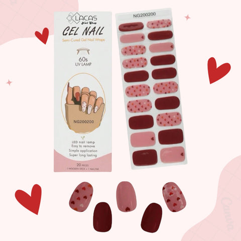 CORAZONES GEL NAIL (UÑAS EN GEL STICKER)