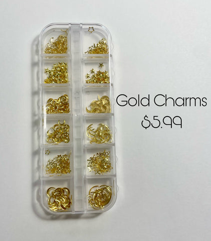 GOLD CHARMS 12PCS