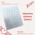 VALENTINE STICKER CARD (SILVER)