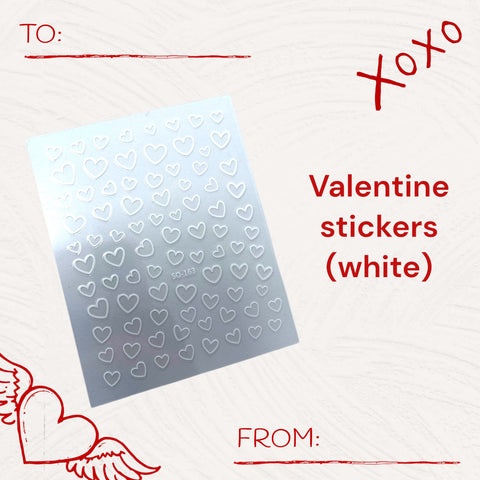 VALENTINE STICKER CARD (WHITE)