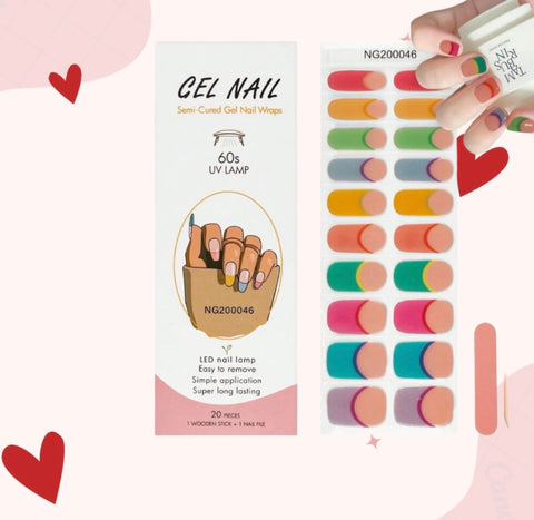 FRENCH DE COLORES GEL NAIL (UÑAS EN GEL STICKER)