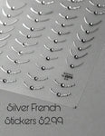 SILVER FRENCH STICKER