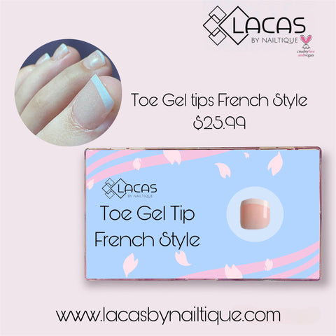 GEL TIPS (PARA PIES)/ FRENCH STYLE, ESTILO FRANCES/ EXTENSION DE GEL, TOE GEL TIPS