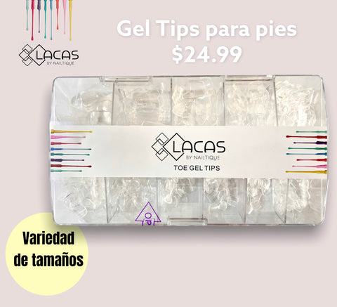 GEL TIPS (PARA PIES)/EXTENCION DE GEL/ TOE GEL TIPS